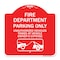 Signmission Fire Department Parking Unauthorized Vehicles Towed at Owner Expense with Graphic, RW-1818-24023 A-DES-RW-1818-24023 - alternate 1